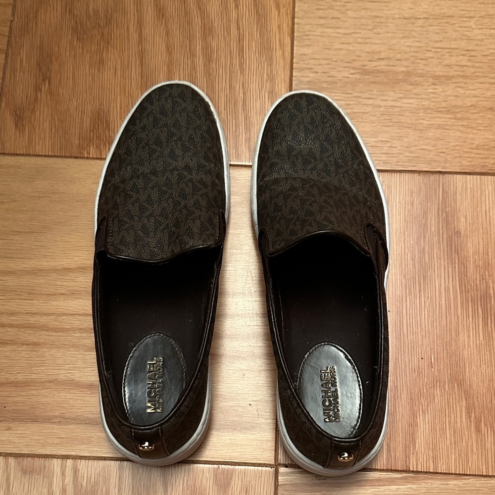 Michael Kors Dark Brown Slip-On Sneakers